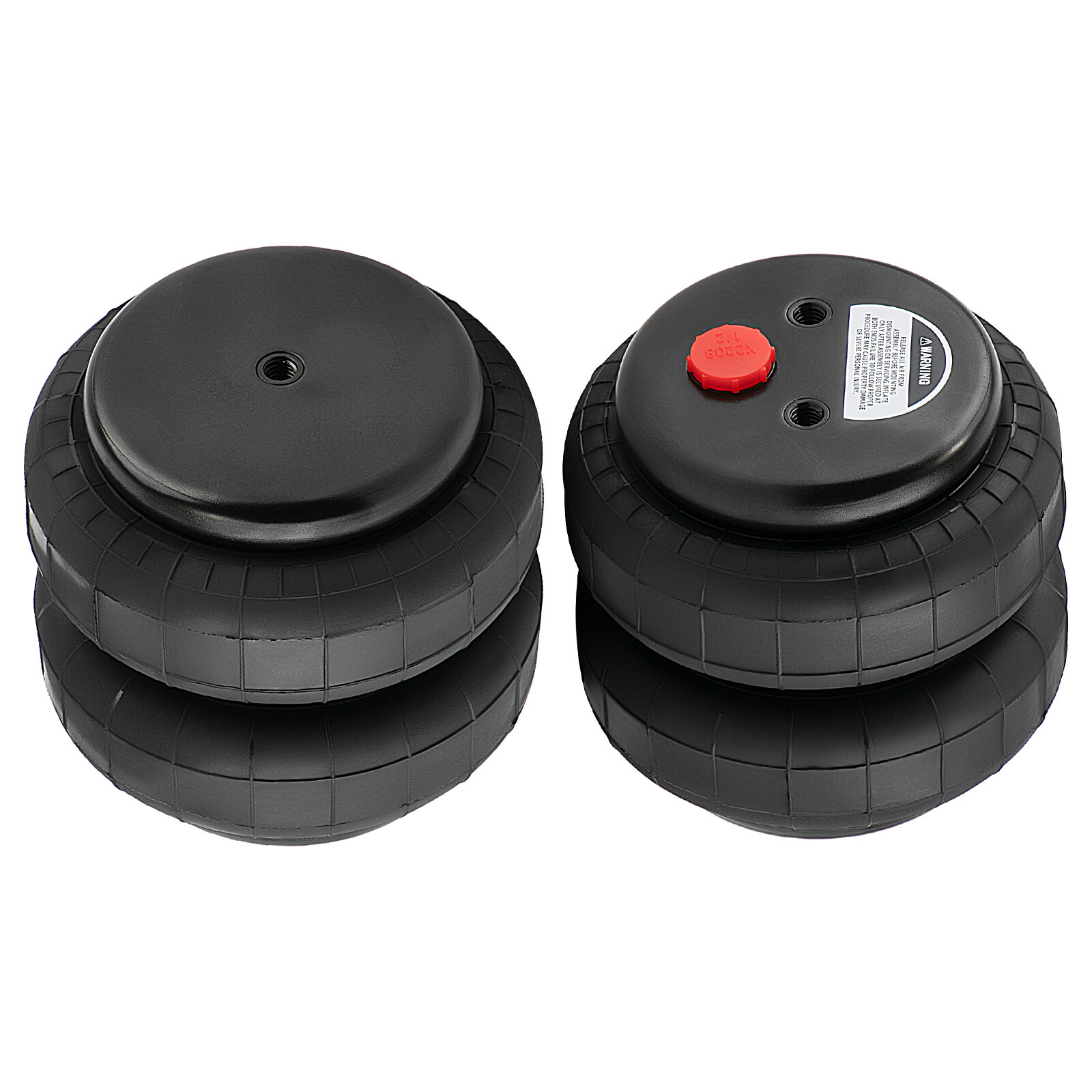 2x Universal Standard 2500 lb Air Bellows 1/2″npt Single Port Heavy Duty Rear