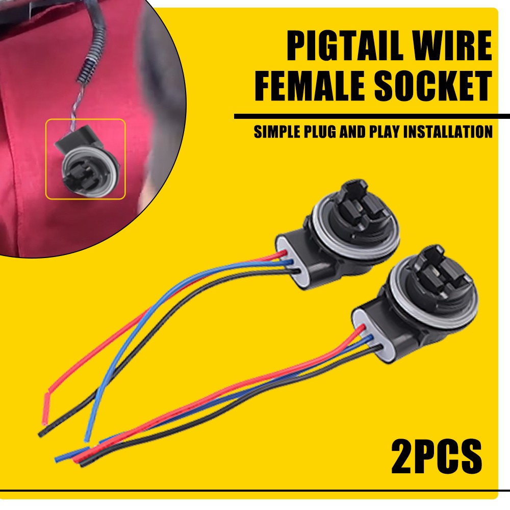 Fits Chevrolet Silverado GMC Sierra 3157 3156 Light Bulbs Socket 3 Wire Harness
