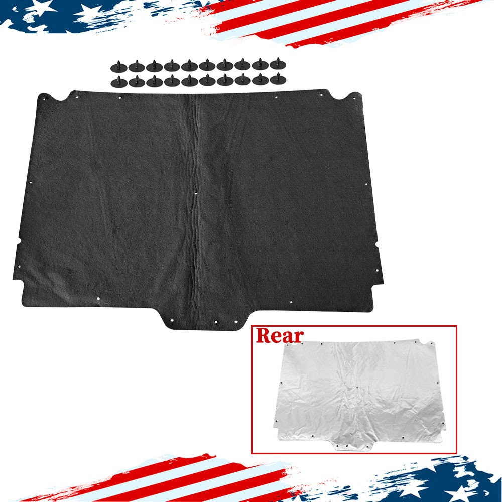 For 1985-1992 Chevy Camaro Under Hood Heat & Noise Insulation Pad With Clips