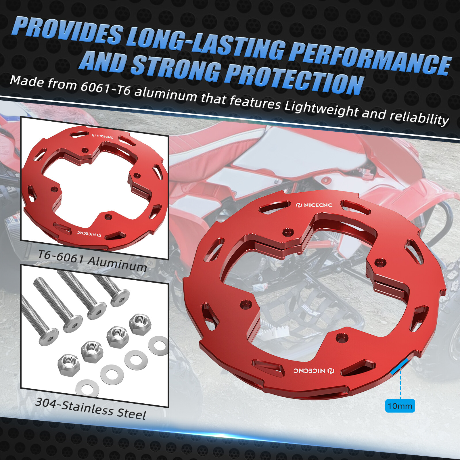 NICECNC Rear Wheel Sprocket Guard Protector For Honda TRX450R TRX450ER 2006-2014