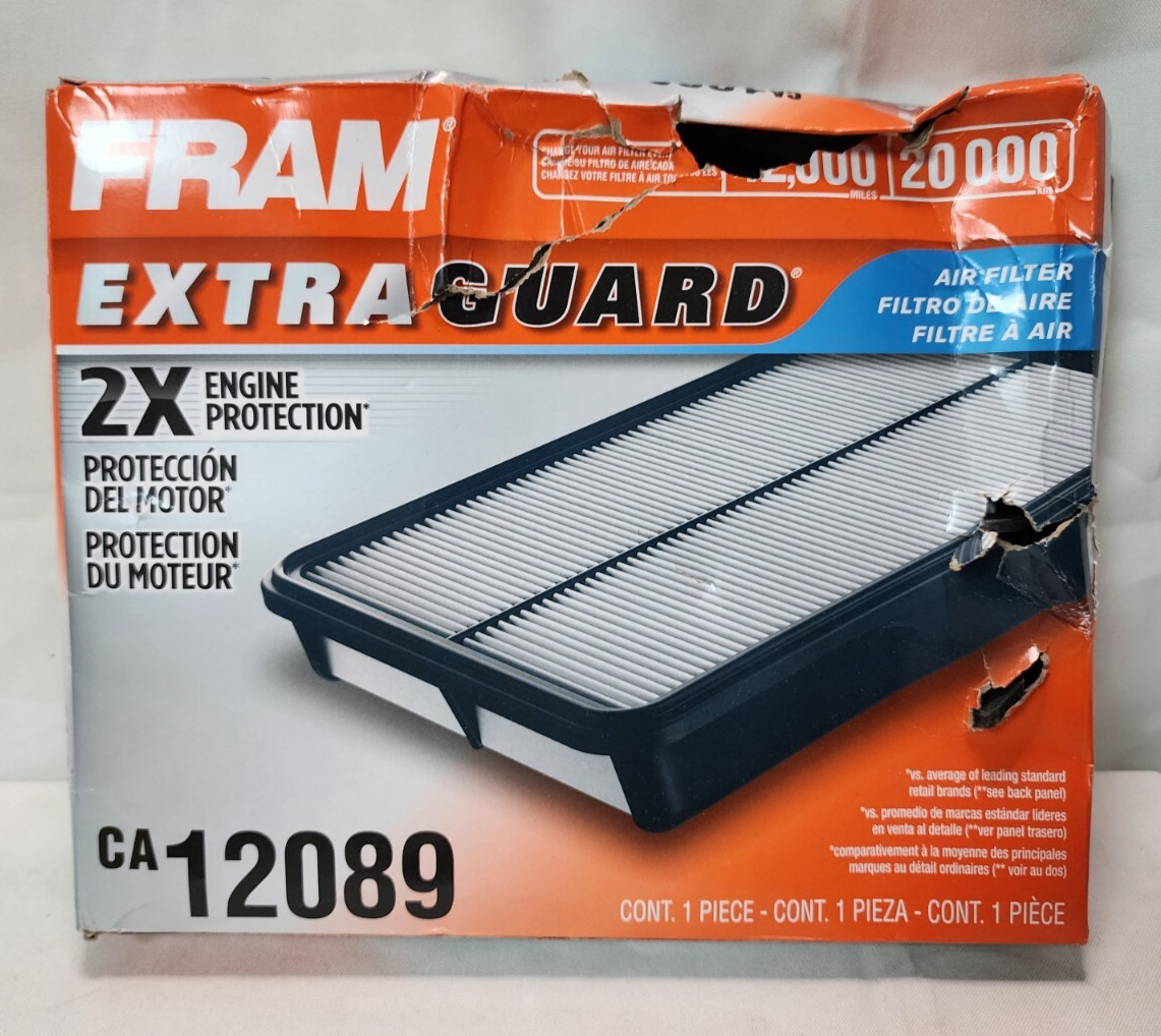 FRAM Extra Guard CA12089 Replacement Engine Air Filter for Select 2016-2022