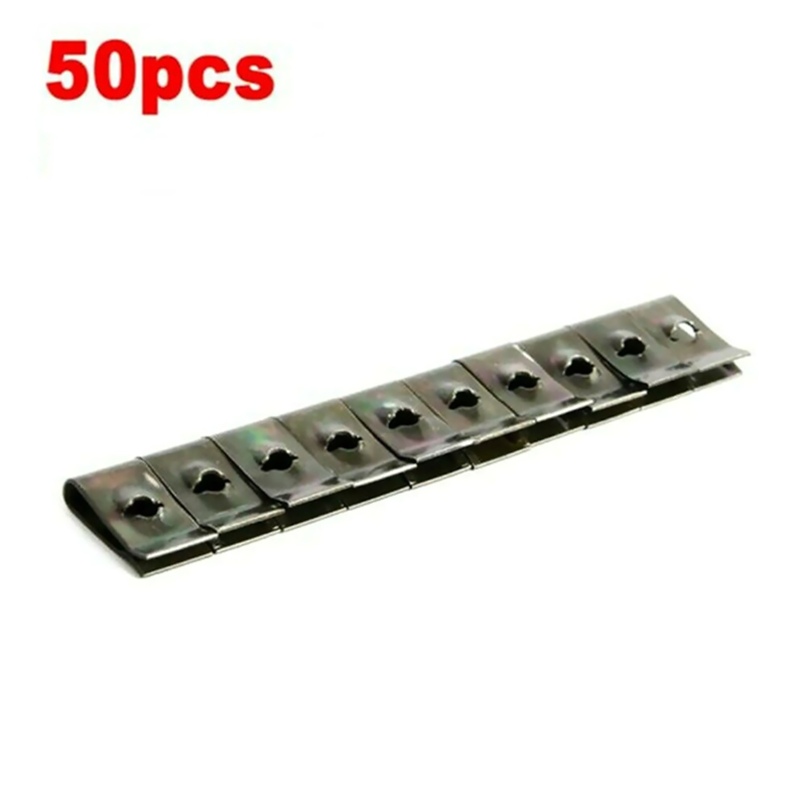 50PCS U-Type Metal Car Speed Fastene Self Tapping Screw Spire Clip Spring Plate