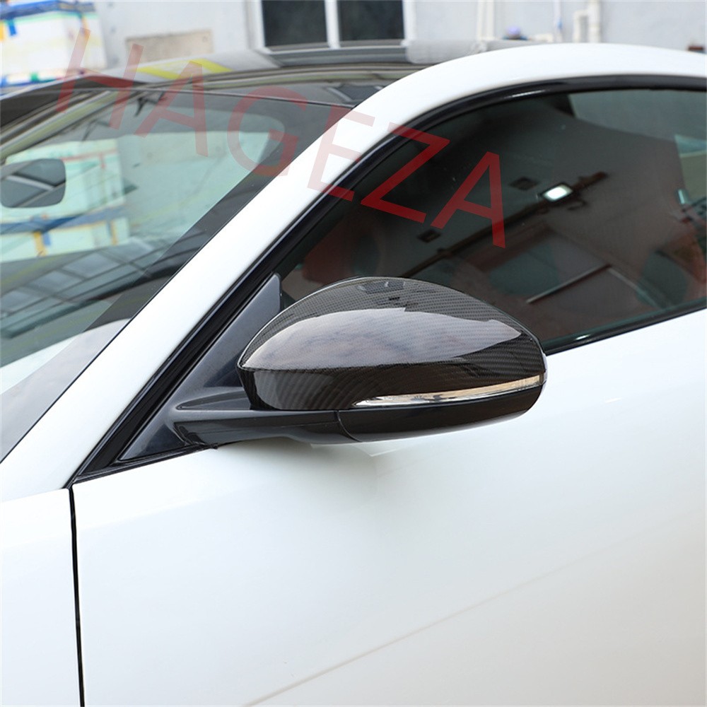 Dry Real Carbon Fiber Side Rearview Mirror Caps Trim For Jaguar F-TYPE 2013-2025
