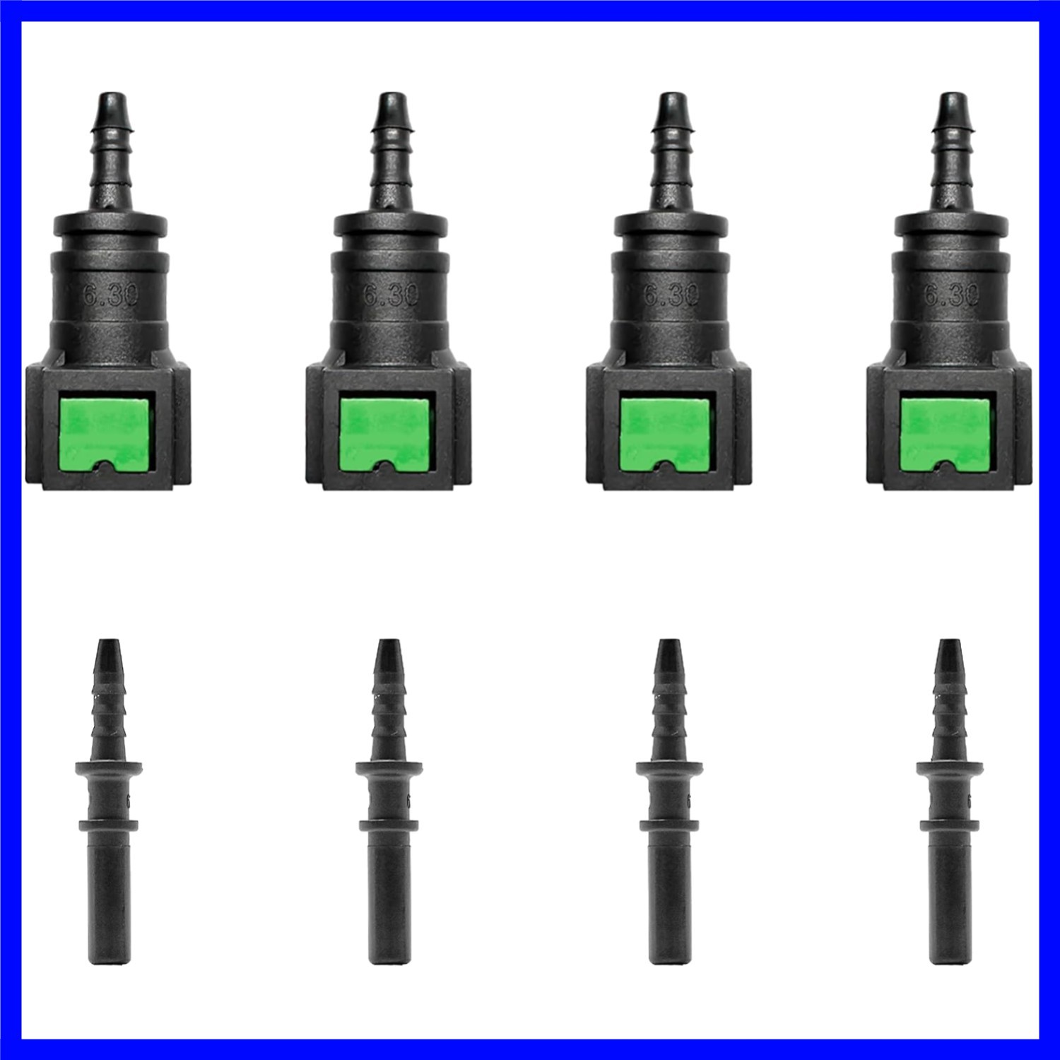 4 Sets Fuel Line Quick Connect Straight Fittings, 6.3mm to ID 3mm | Nylon Fue…
