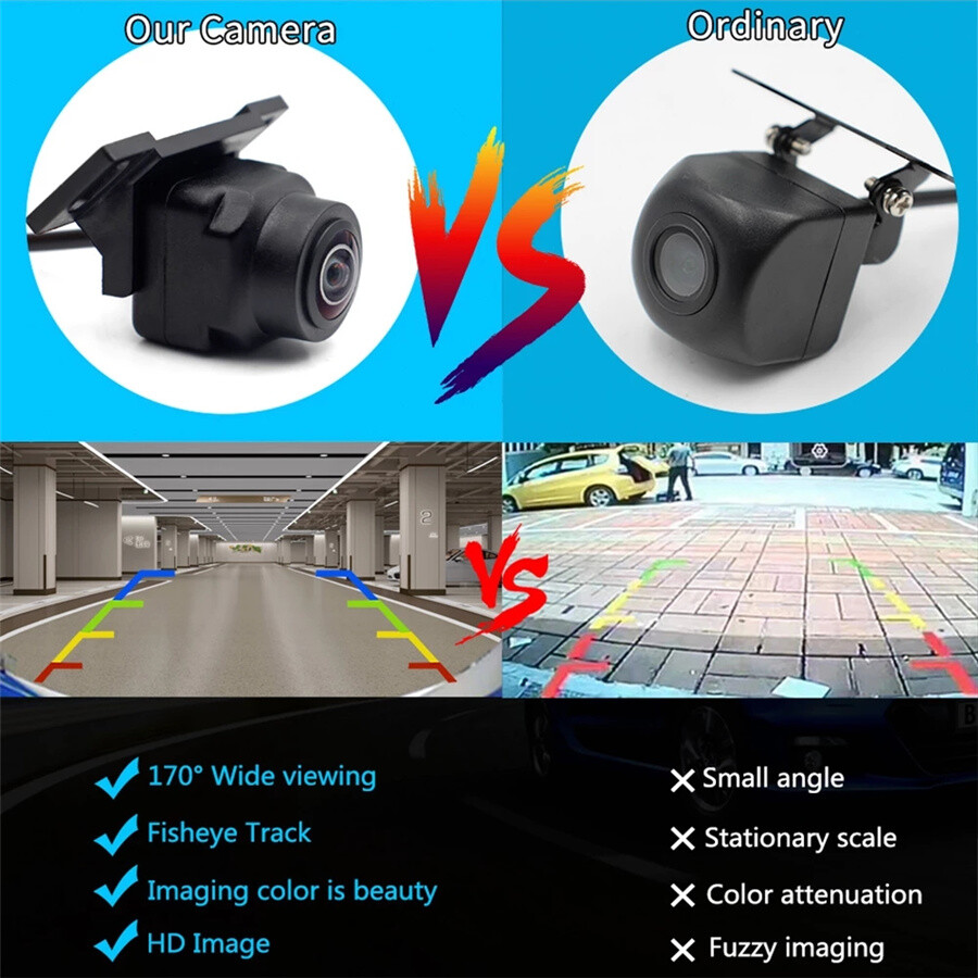 AHD /CVBS 170° Car Reverse Rear View Night Vision Parking Cam Backup Camera
