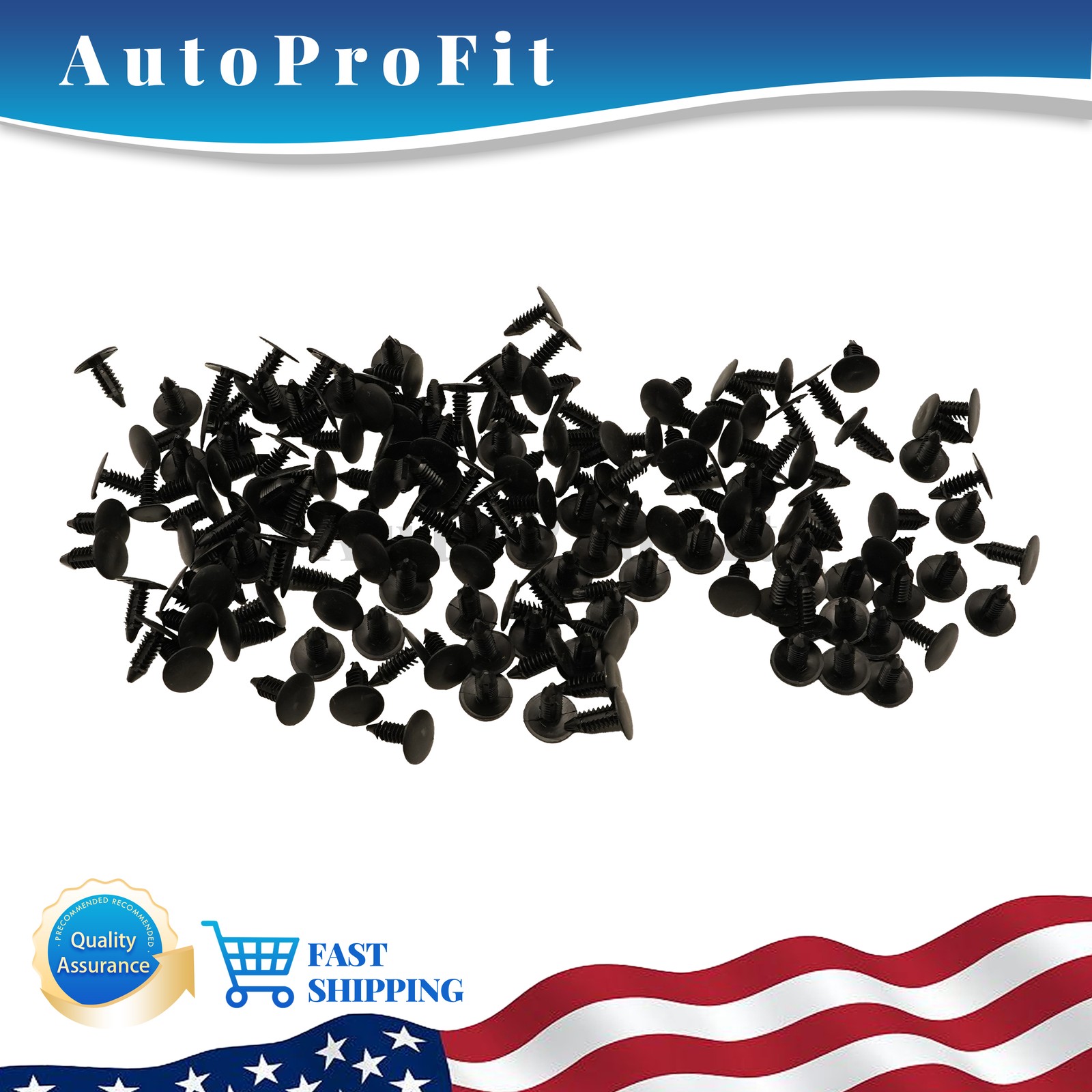 150x Push Pin Auto Car Bumper Fastener Clips Hole Plastic Rivets Retainer Fender