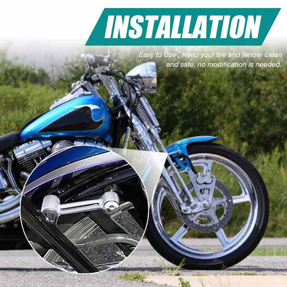 Chrome Front Fender Mount Bracket Kit For Harley Softail Springer FXSTS 1993-06