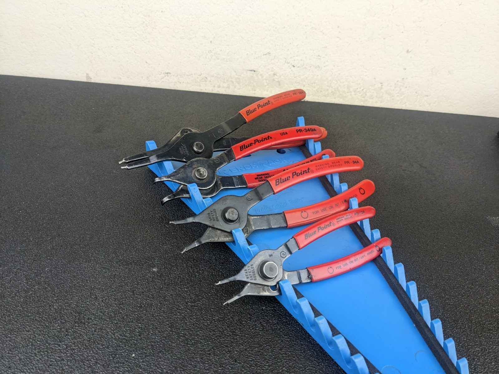 #bn144 Blue Point Tools 4pc Snap Ring Pliers Set Internal/External pr12a pr34a