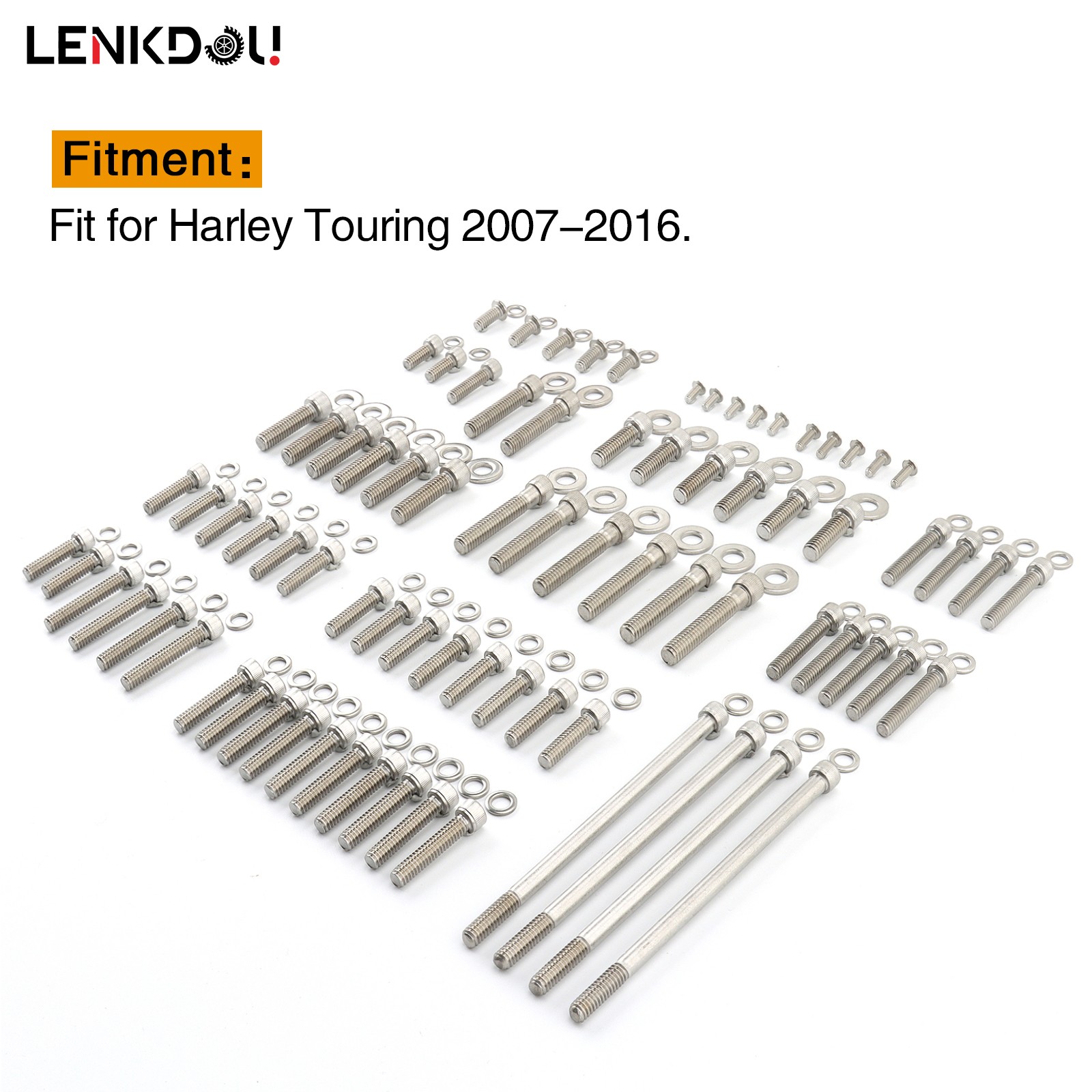 Stainless Engine Screw Bolt Kit Set For Harley Touring Street Glide Road King FL