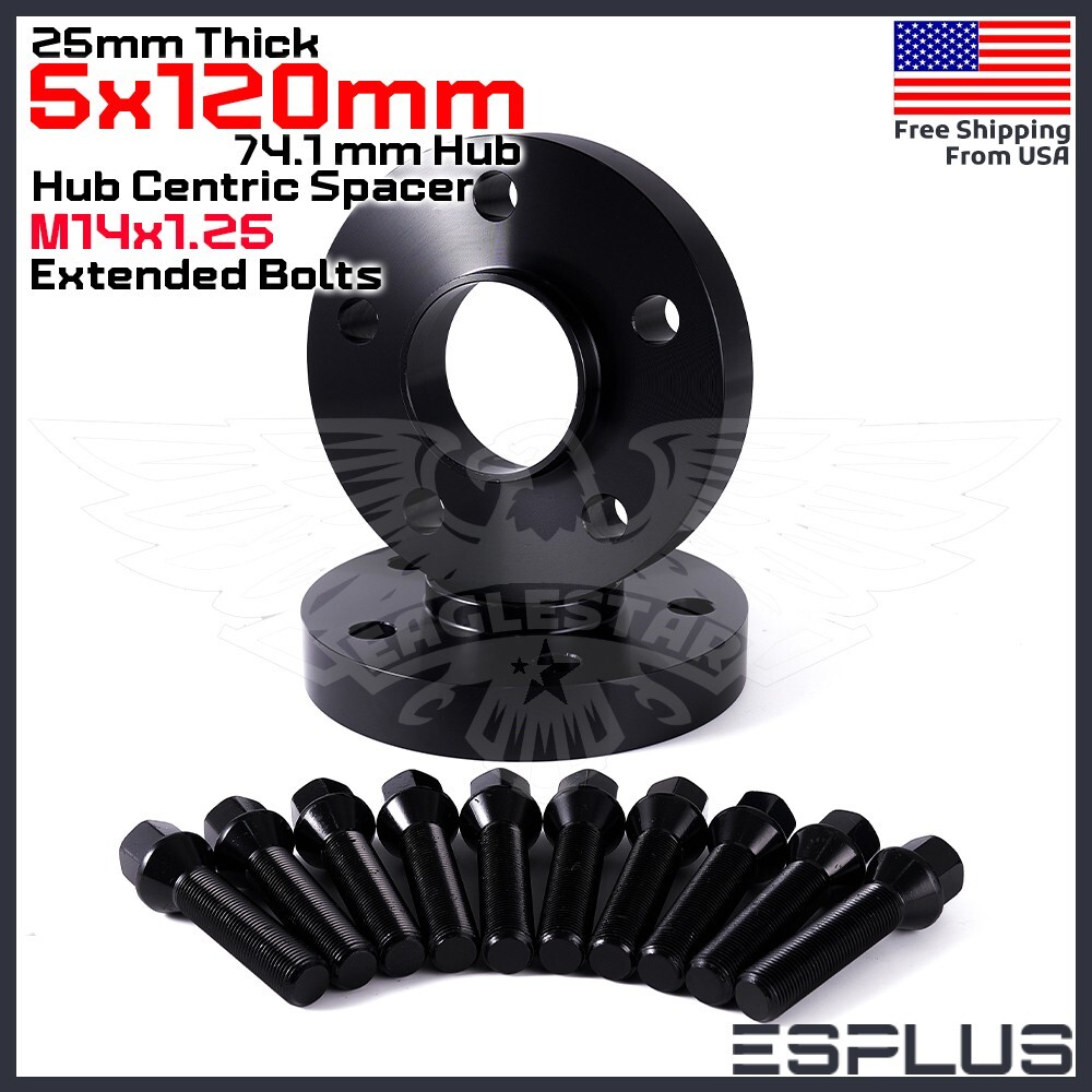 2 Pc BMW 25 mm 5×120 Hub Centric Wheel Spacers Fit 2007-2018 X5 & 2008-2019 X6