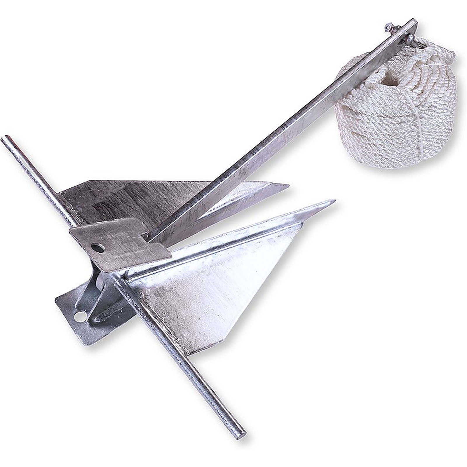 Anchor Traditional Fluke Style Up To 19 Foot Boat 8.5 Lb With 100 Foot Line