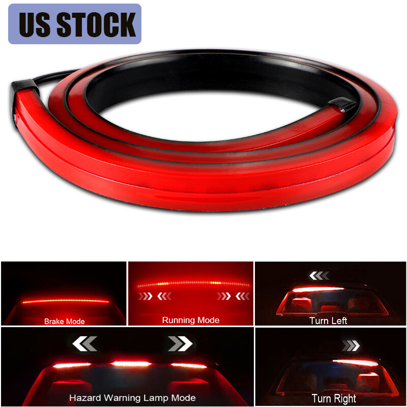 40″ LED Third High Brake Light Strip Car Rear Windshield Stop Turn Signal Tail