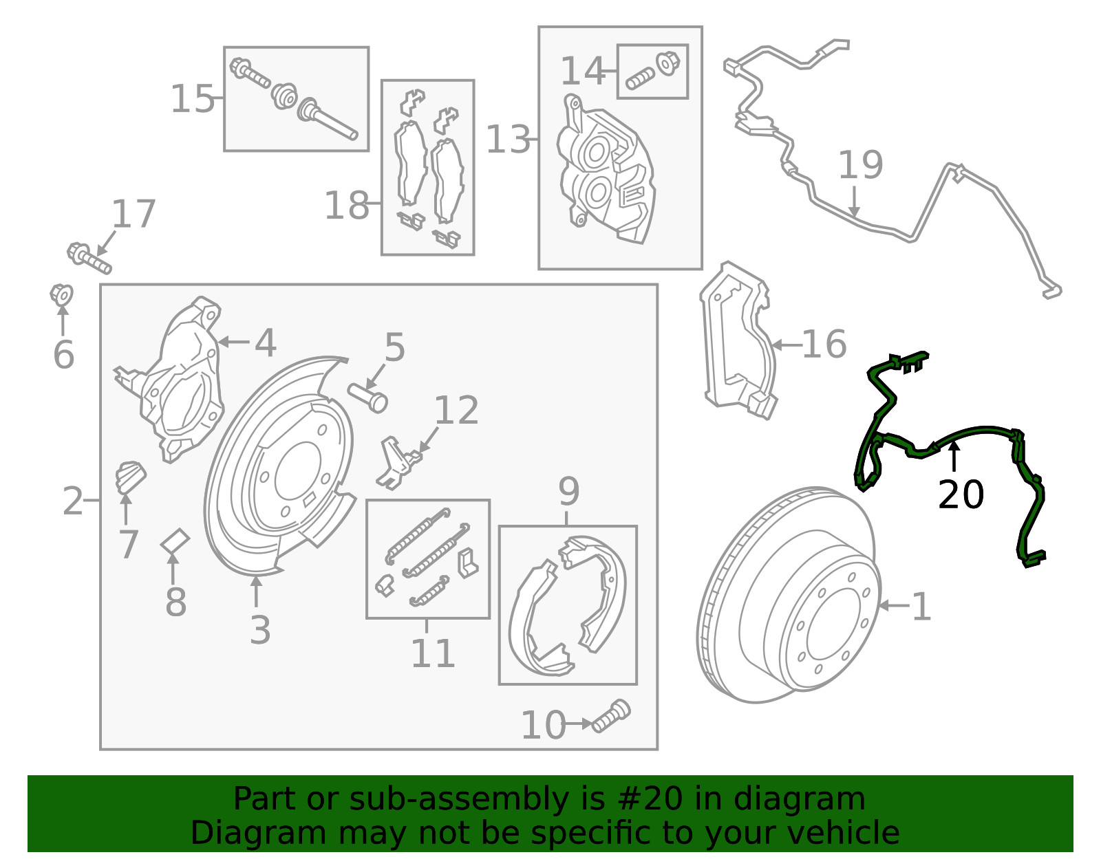 Genuine Ford ABS Wheel Speed Sensor LC3Z-2C190-B
