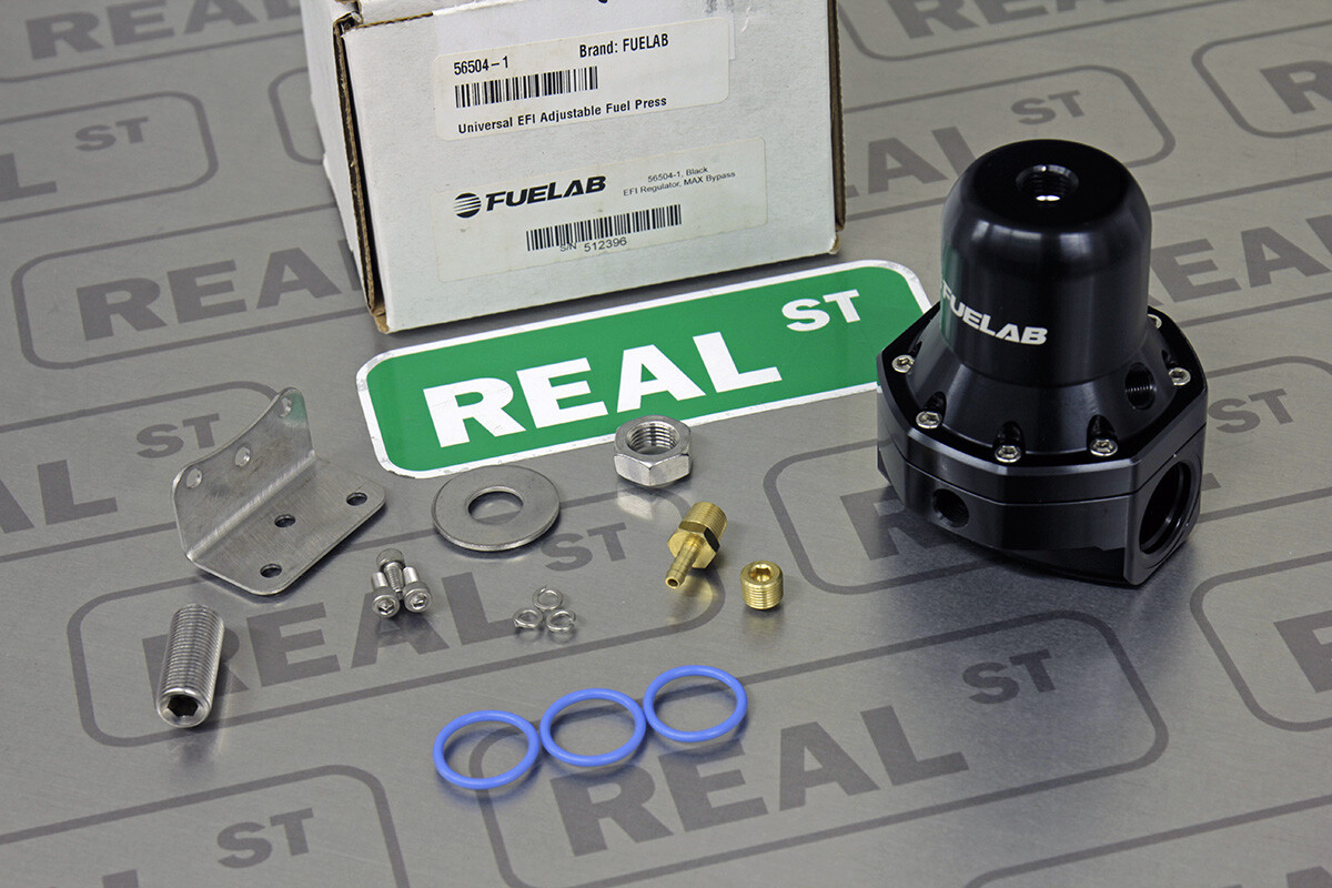 Fuelab MAX FLOW EFI Fuel Pressure Regulator 40-80 psi -10AN Inlets Return Black