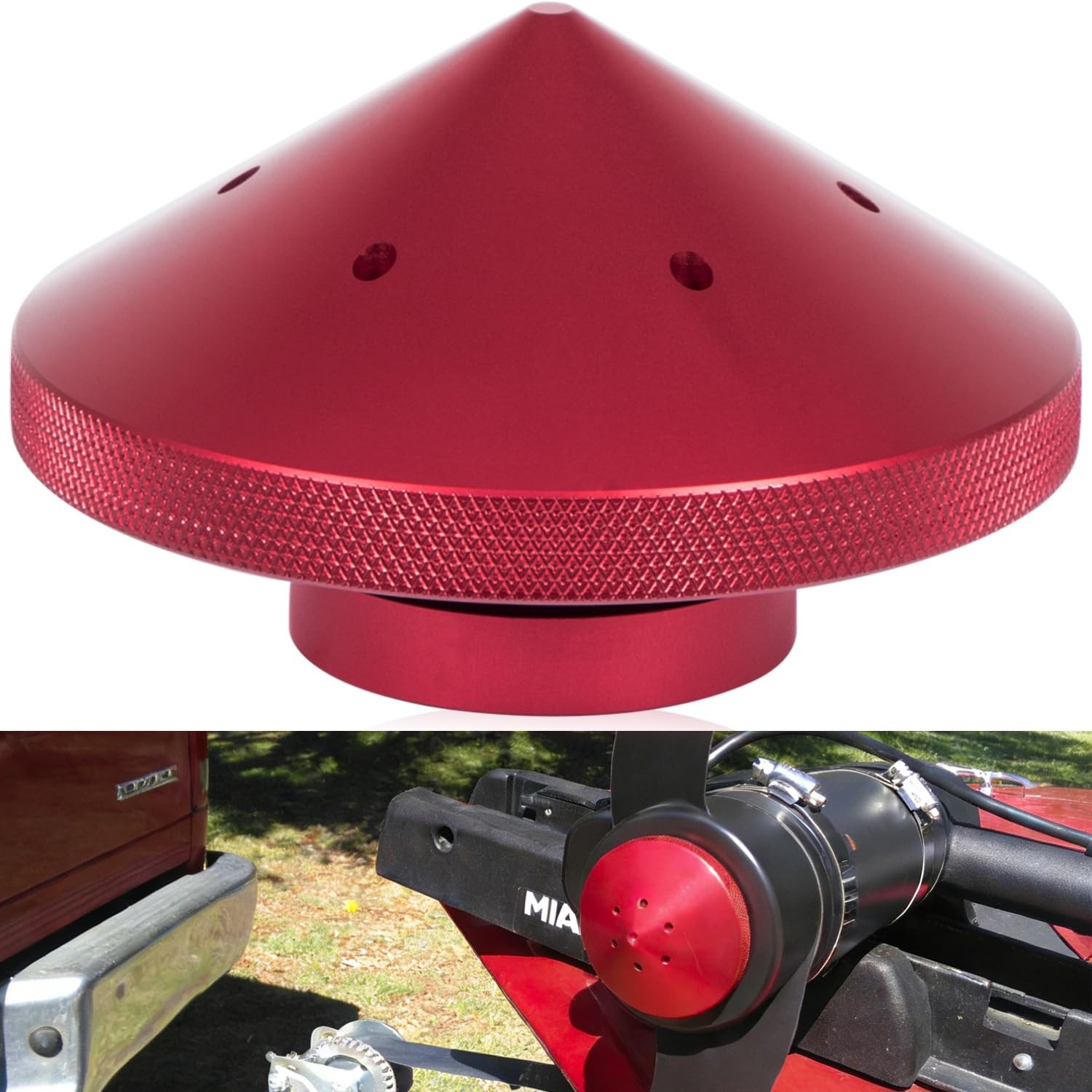 Eliminator Trolling Motor Prop Nut Billet Aluminum MinnKota 80, 101, 112, Red