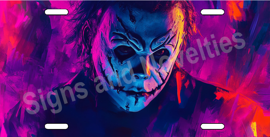Michael Myers Halloween License Plate Scary Movie