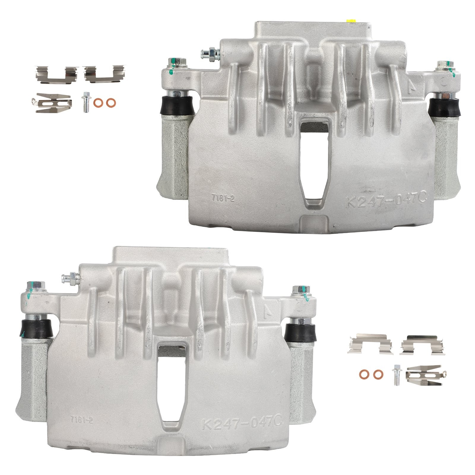 For 03-04 Ford Mustang 2pcs Silver Front Left Right Brake Calipers