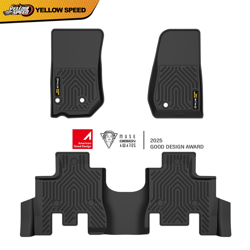 Fit For 2013-2018 Jeep Wrangler JK 4-Door All Weather TPE Rubber Floor Mats 3PCS