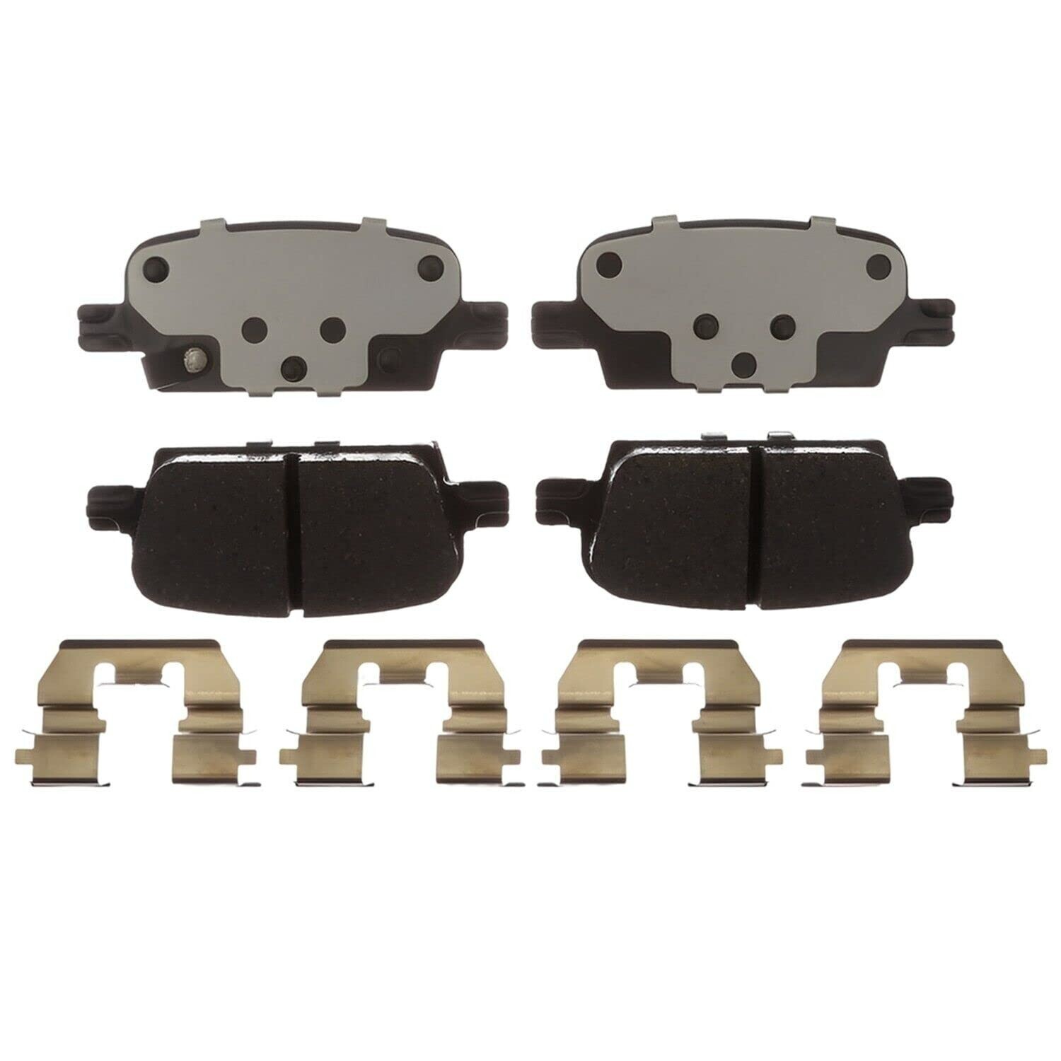 Front & Rear Ceramic Brake Pads w/Hardware for 2016 2017 2018-2020 Chevy Malibu