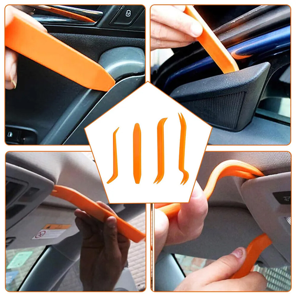 100PCS 4XTool Bumper Clips Auto Car Hole Plastic Rivets Fastener Fender Push Pin