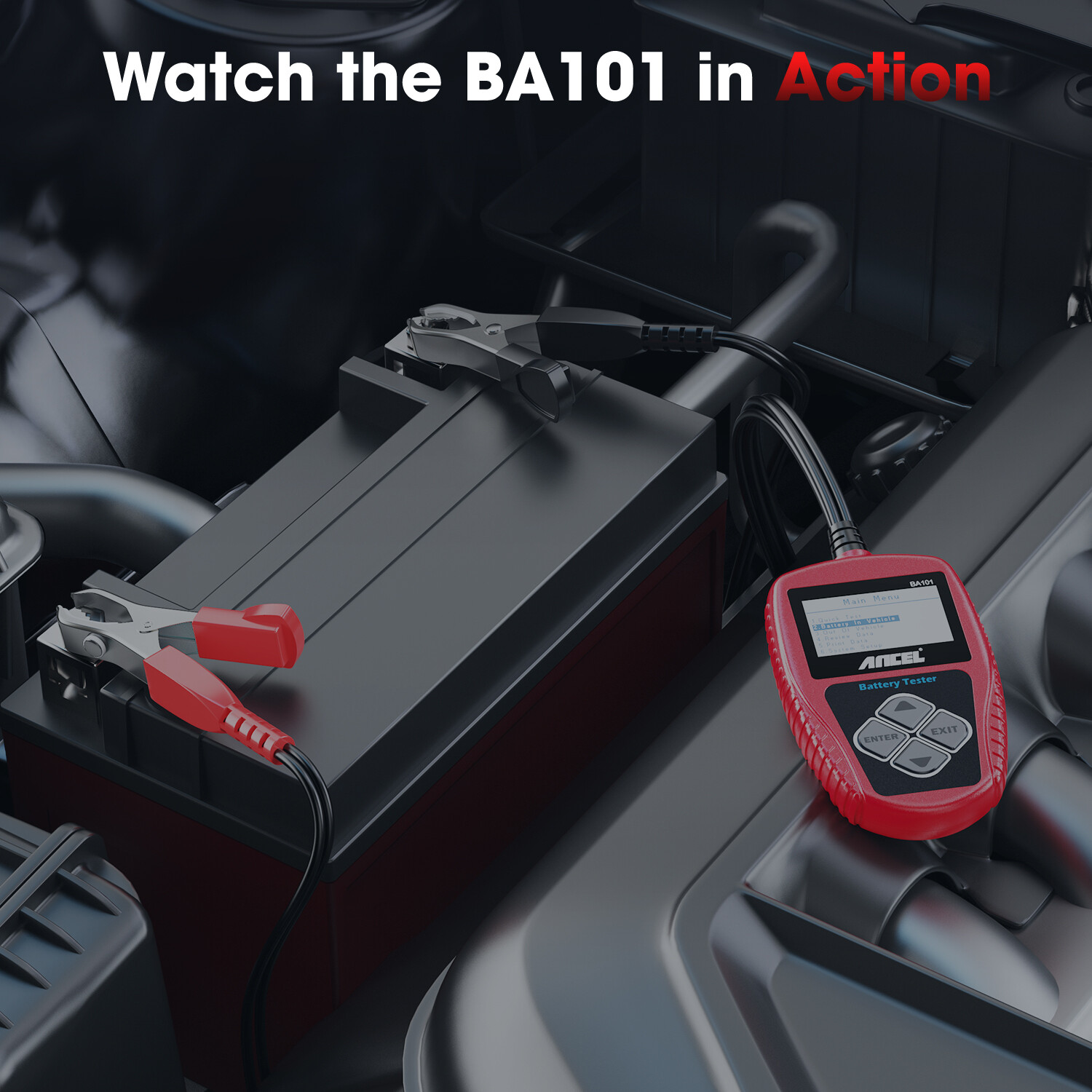 ANCEL BA101 Car Battery Tester 12V Load Tester Cranking Charging System Analyzer