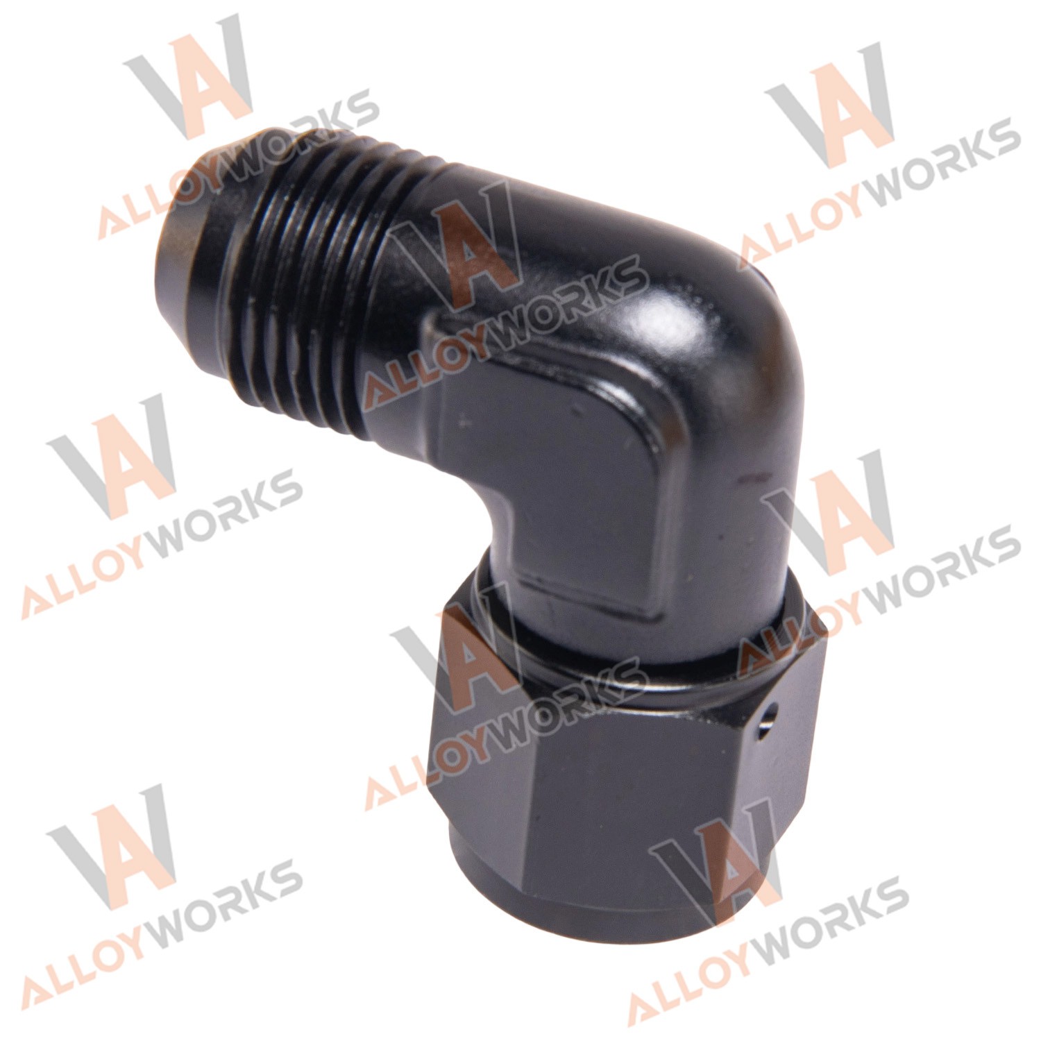 Aluminum 8AN Female to 8AN Male Flare Swivel 90 Degree Fitting Adapter