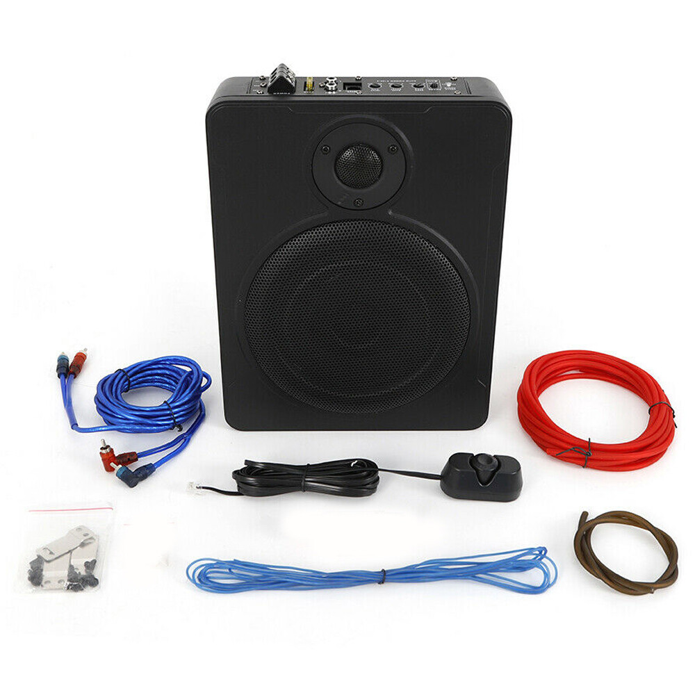 SOUNDSTREAM 8IN BEHIND UNDER SEAT SUBWOOFER BOX BASS SPEAKER AMPLIFIER 600W