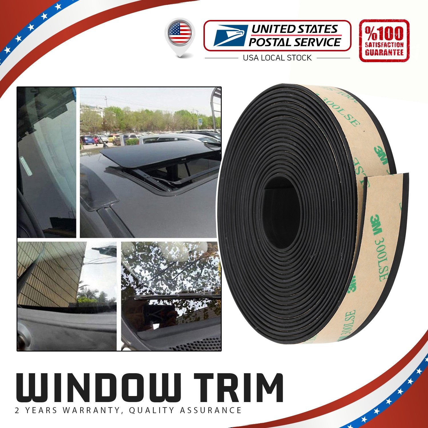 13FT Car Window Seal Strip,Rubber Automotive Weather Stripping for Car Window