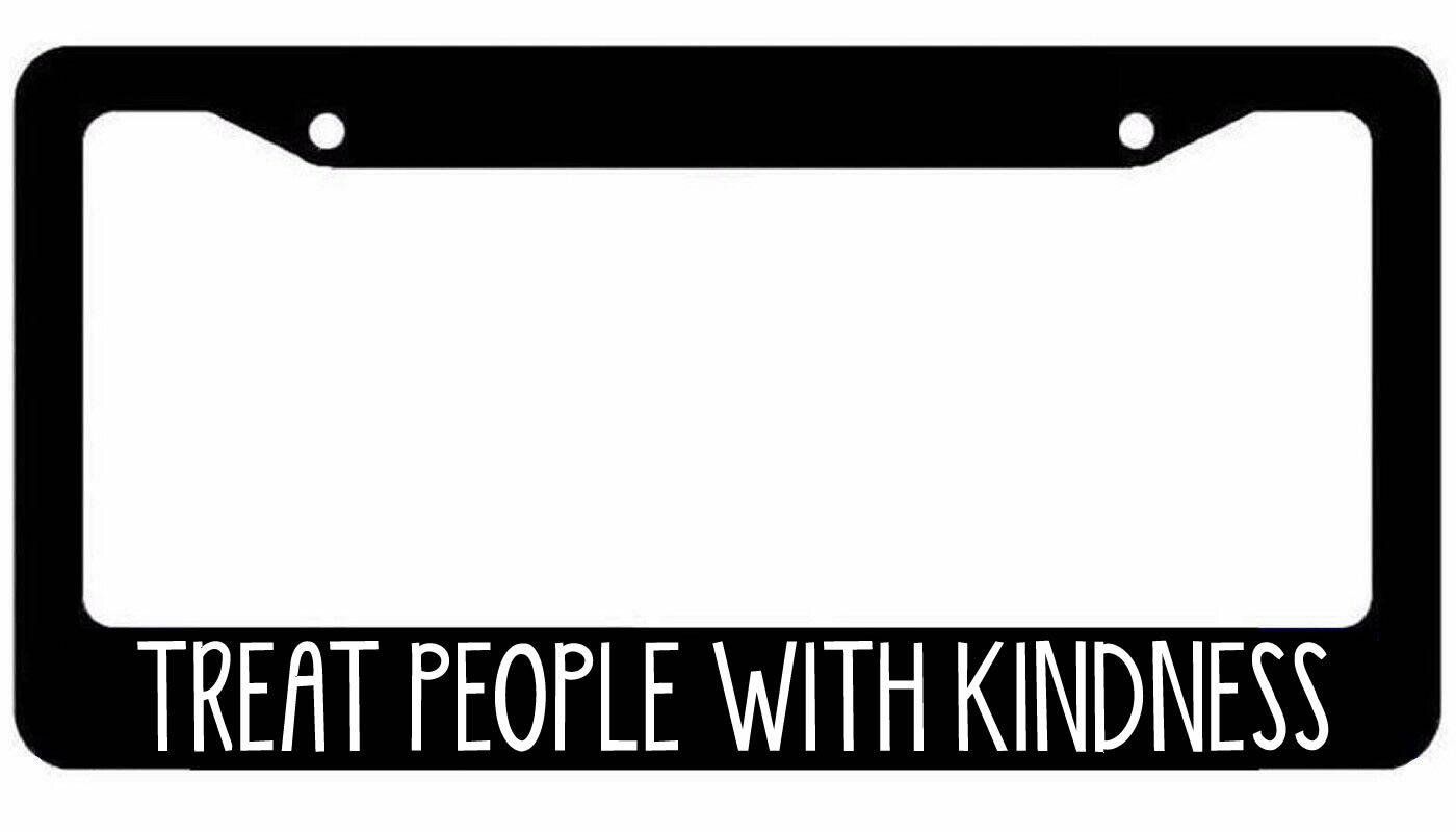 Treat People With Kindness License Plate Frame TPWK