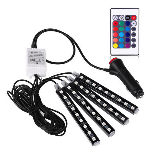 RGB LED Car Interior Accessories Floor Decorative Atmosphere Strip Lamp Lights