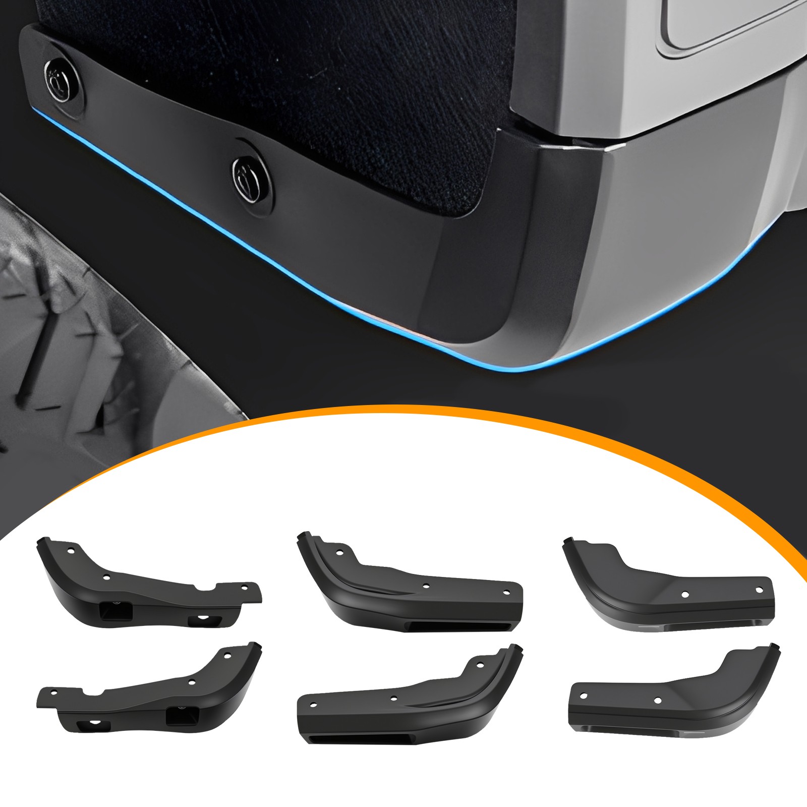 Mud Flap Delete Fit for Sierra 1500 2019-2025 Front & Rear Mud Flap All Weather