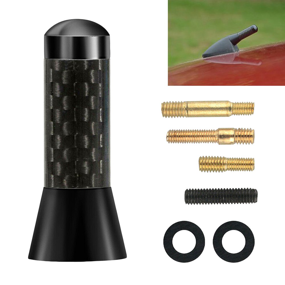 1.4″ Carbon Fiber Short Antenna Vehicle Car Radio Truck Aluminum Universal