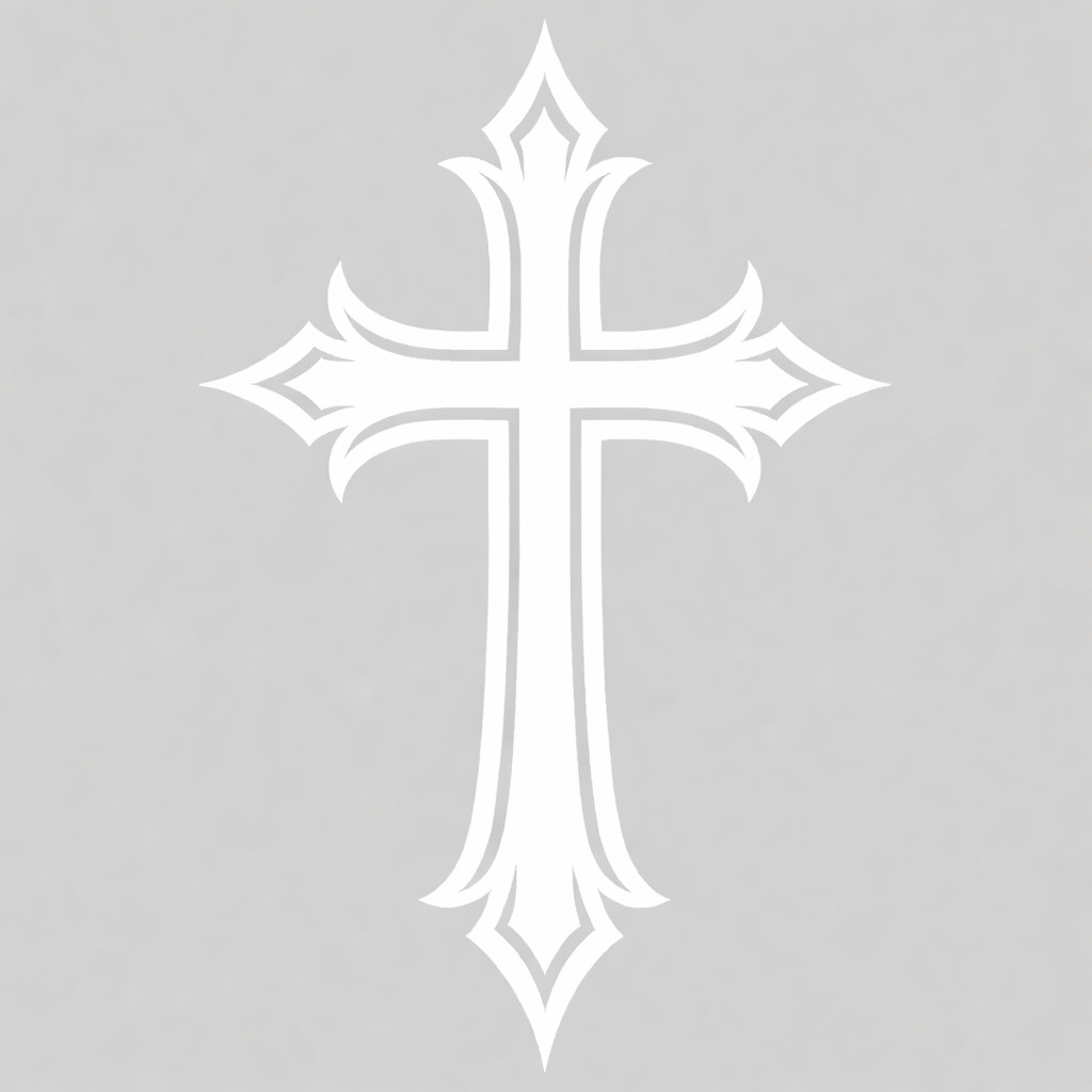Gothic Christian Cross Vinyl Decal Faith Sticker Religious Car Window Laptop