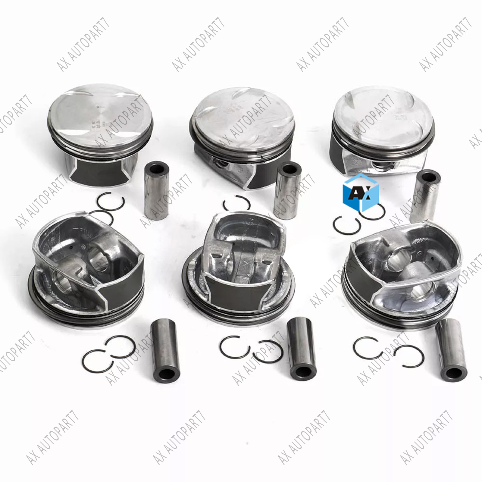 6x MAHLE Pistons Rings Set 92.6+0.5mm For Mercedes-Benz C350 E350 S350 3.5L M272