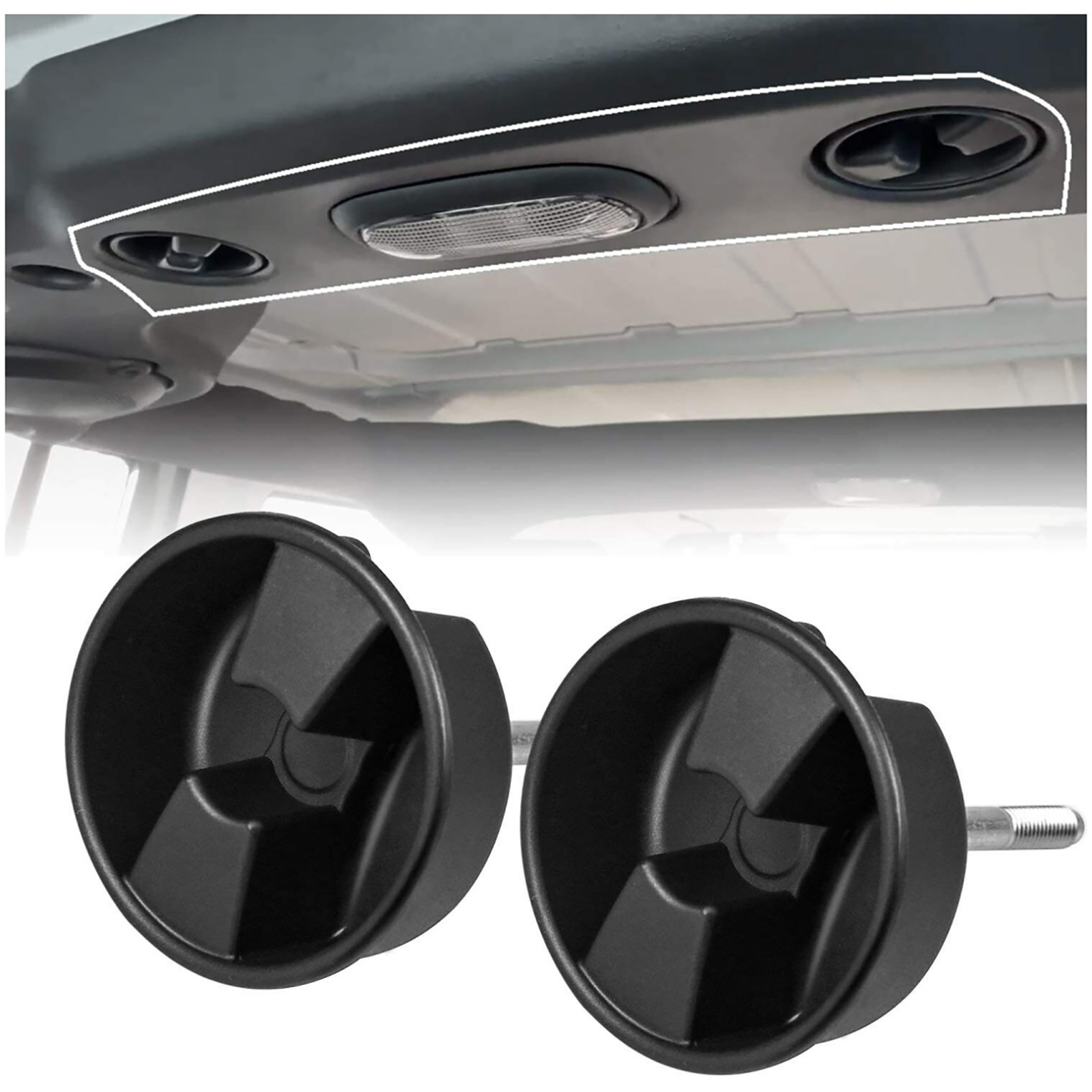 2Pcs Hardtop Hard Panel Mounting Screw Knob For Jeep Wrangler JK 1CJ57DX9AD