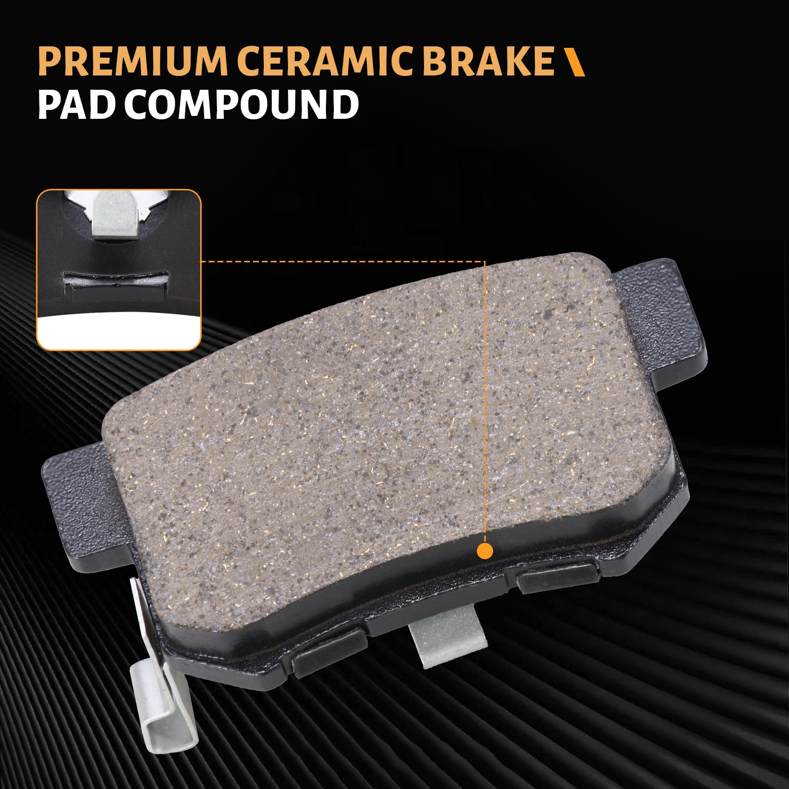 Front And Rear Ceramic Brake Pads Set P-914 P-1086 for 2005-2016 Honda CR-V 2.4L