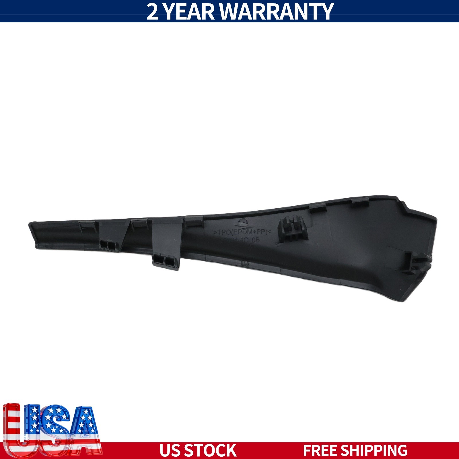 For 14-20 Nissan Rogue Front Wiper Cowl Extension Trim Driver Passenger Side