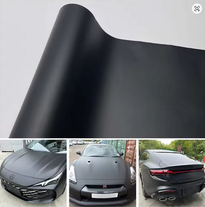 Full Roll 100FT x 5FT Matte Flat Black Vinyl Car Wrap Film Sticker Bubble Free
