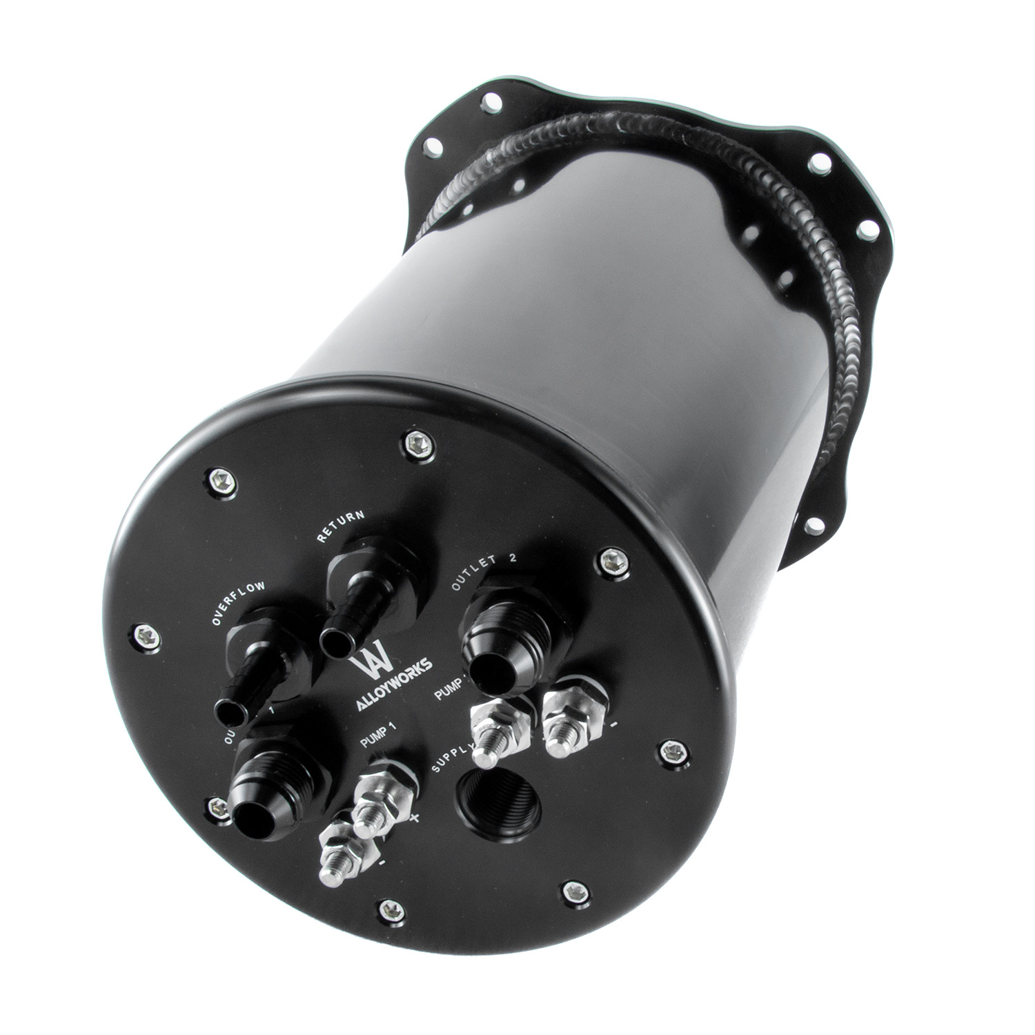 Fuel Surge Tank For Single or 2.6L Dual 39-40mm Pumps 8AN Ports 2.8L