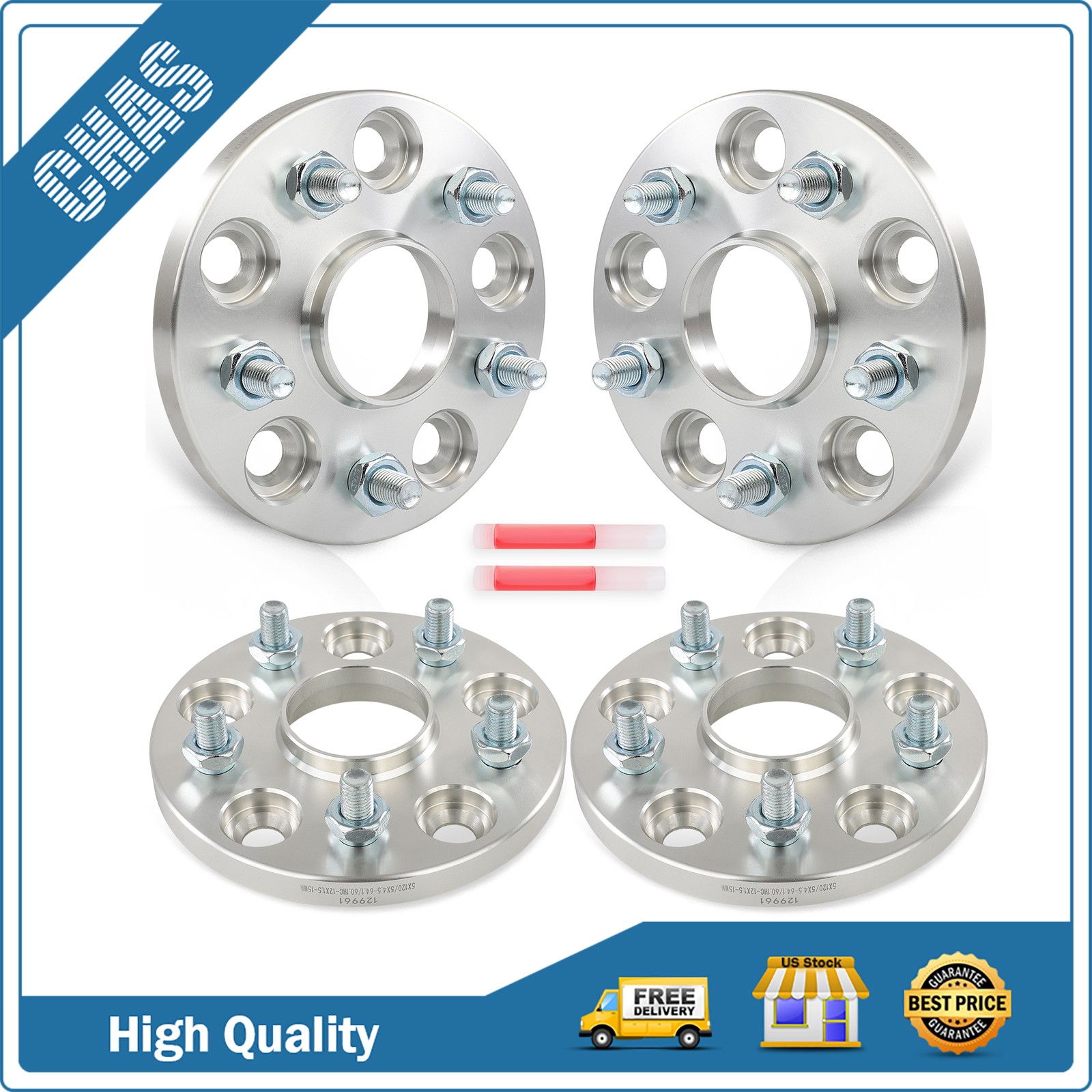 (4) 5×120 to 5×4.5 Wheel Adapter 15mm 5×120 Hub to 5×114.3 Wheel For Honda Acura