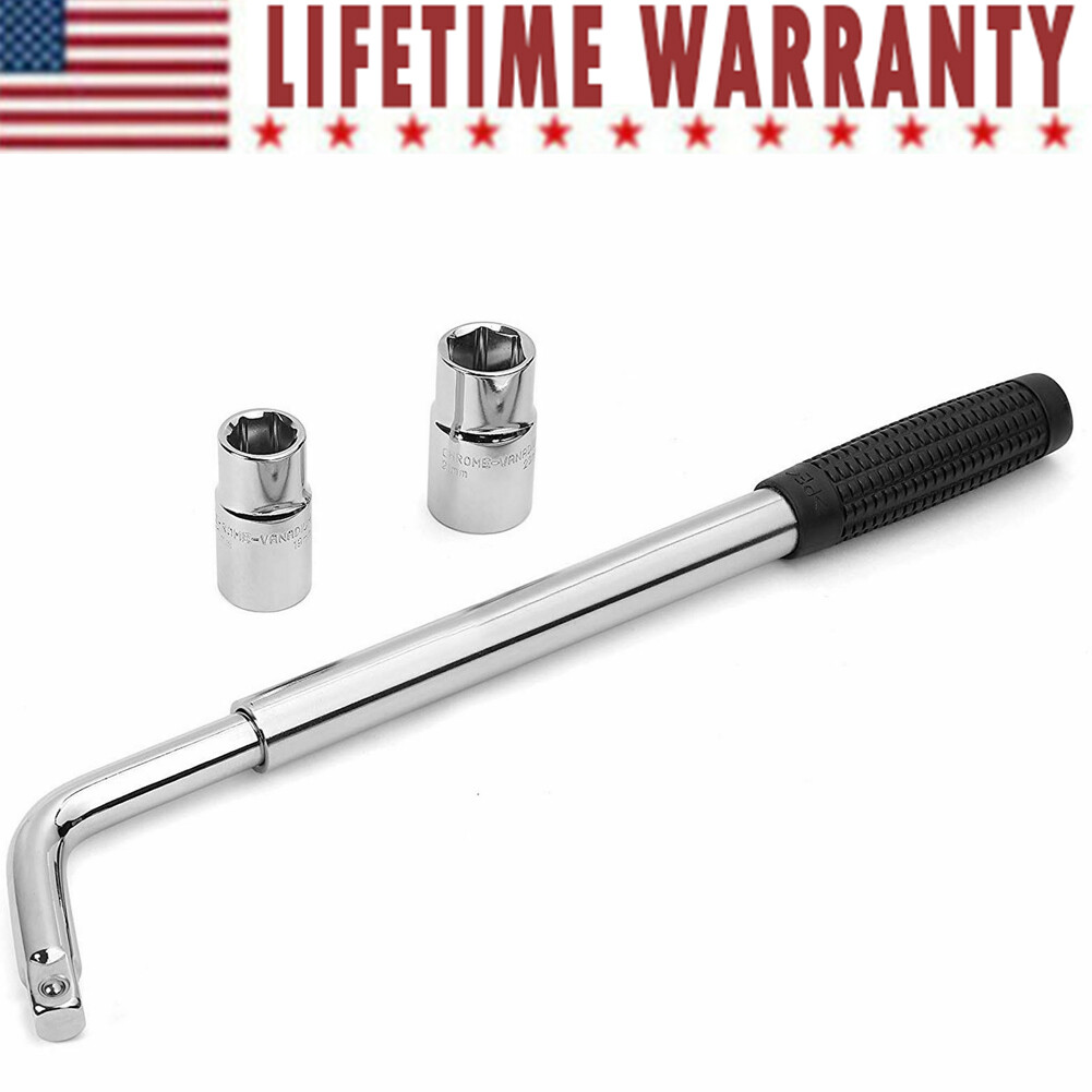 Universal 17/19mm 21/23mm Telescoping Tire Lug Nut Wheel Wrench 4 Way Nut Socket