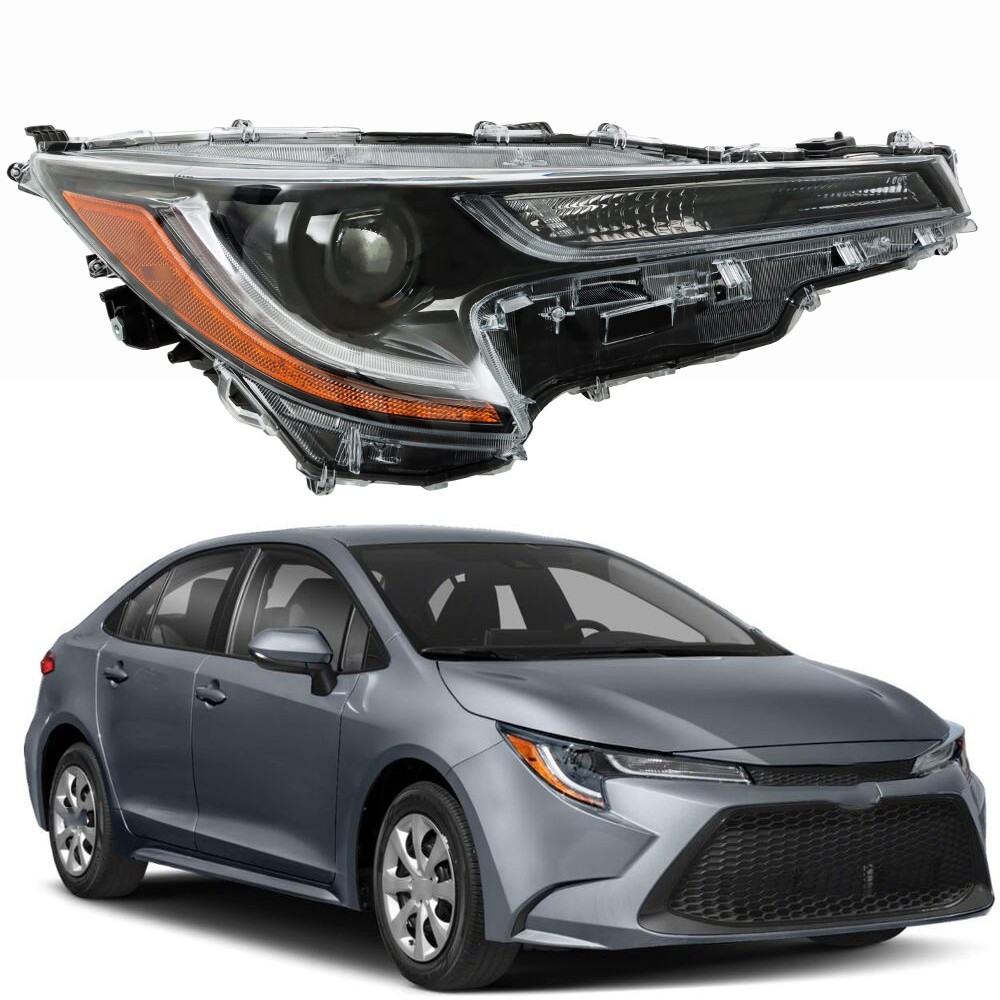 Labwork Passenger RH Headlights For Toyota Corolla L LE 2020-2021 LED Projector
