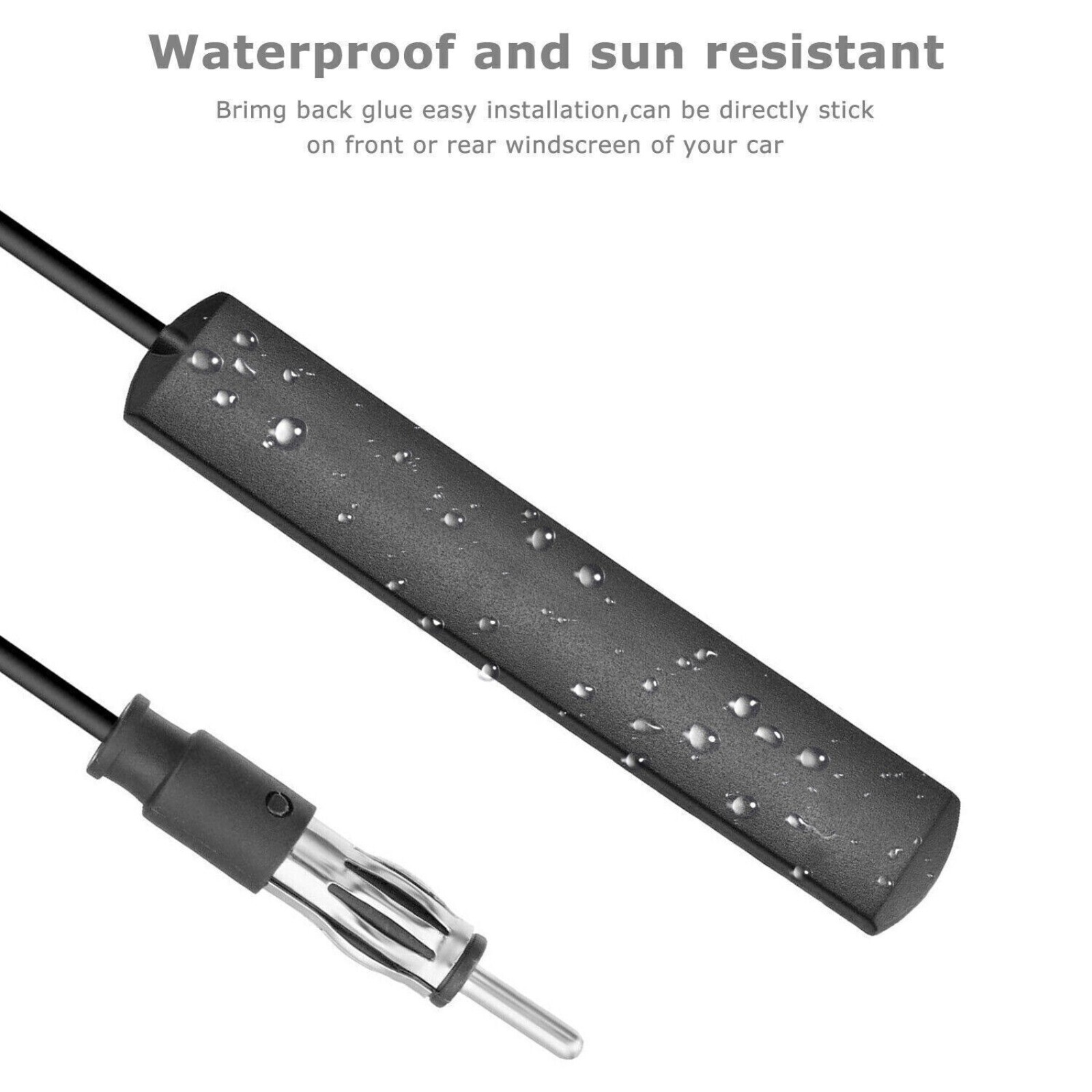 Car Interior Hidden Amplified Antenna Electronic Stereo AM/FM Radio Universal