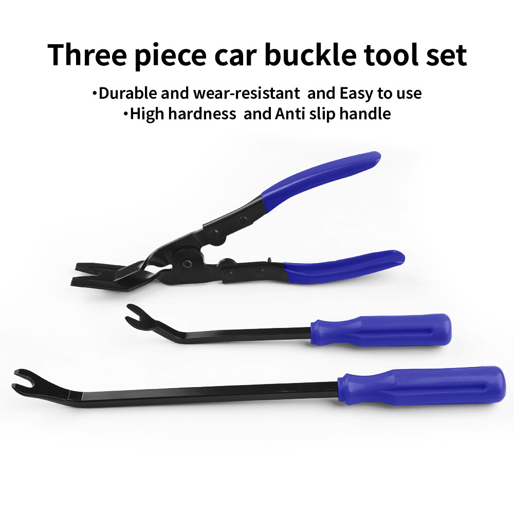 3PCS Set Auto Trim Clip Remover Tool Removal Pliers Fastener Door Panel Retainer