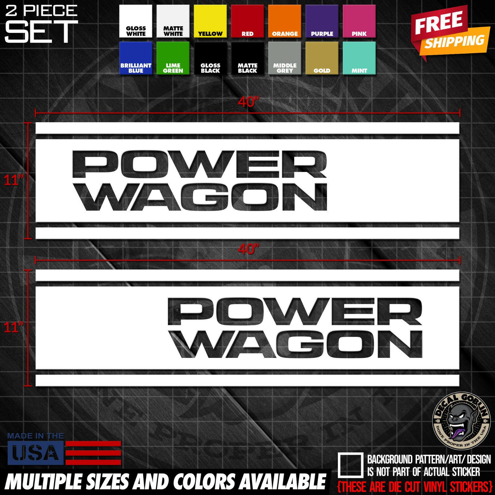 Vinyl Stickers Decal Graphics For Dodge Ram 1500 2500 Truck Power Wagon Stripes