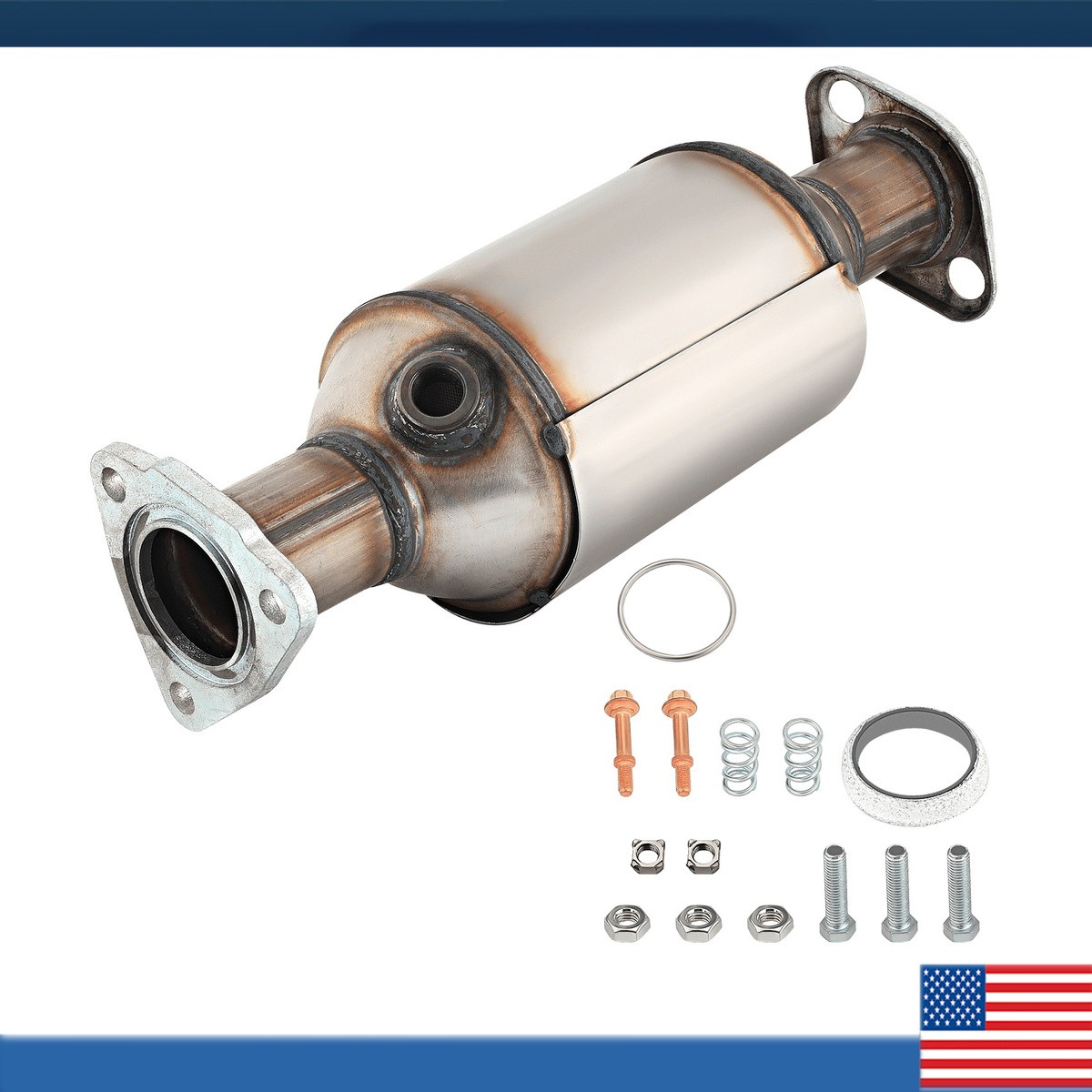 Catalytic Converter Bolt On Connection for 1996 2001 High Flow Cat With Gaskets