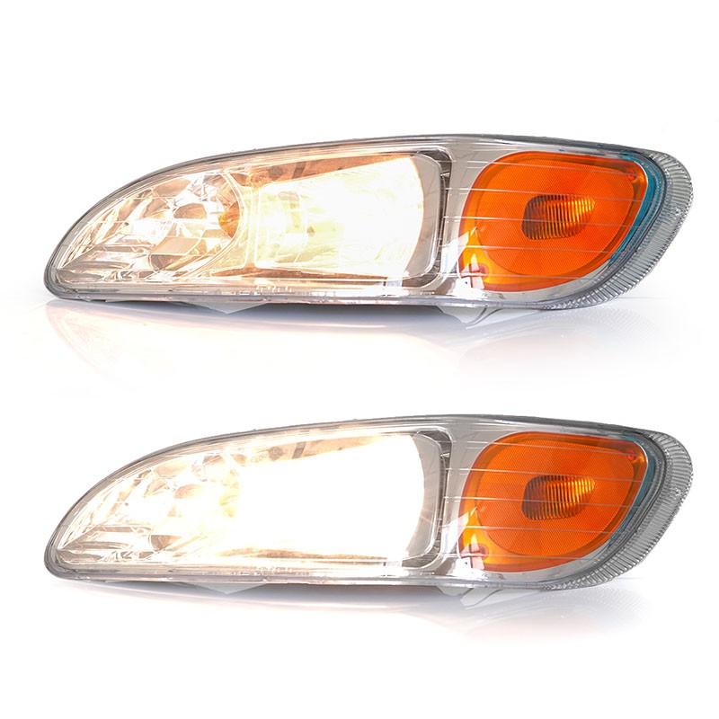 2PCS Headlights Headlamps Assembly Pair For Peterbilt 340 384 386 387 LH+RH Side