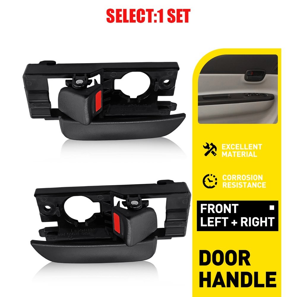 2Pcs Front Interior Door Handles Black For 06-2011 Hyundai Accent LH & RH 2-20x