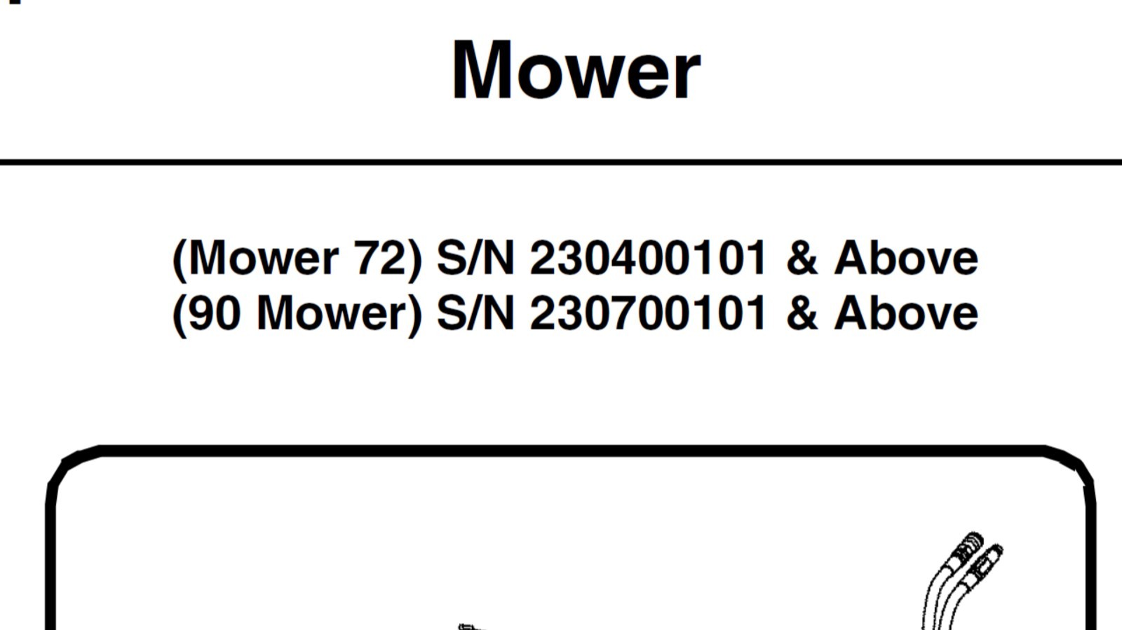 Bobcat 72 90 Mower see S/N in 1st image Maintenance & Operator Manual