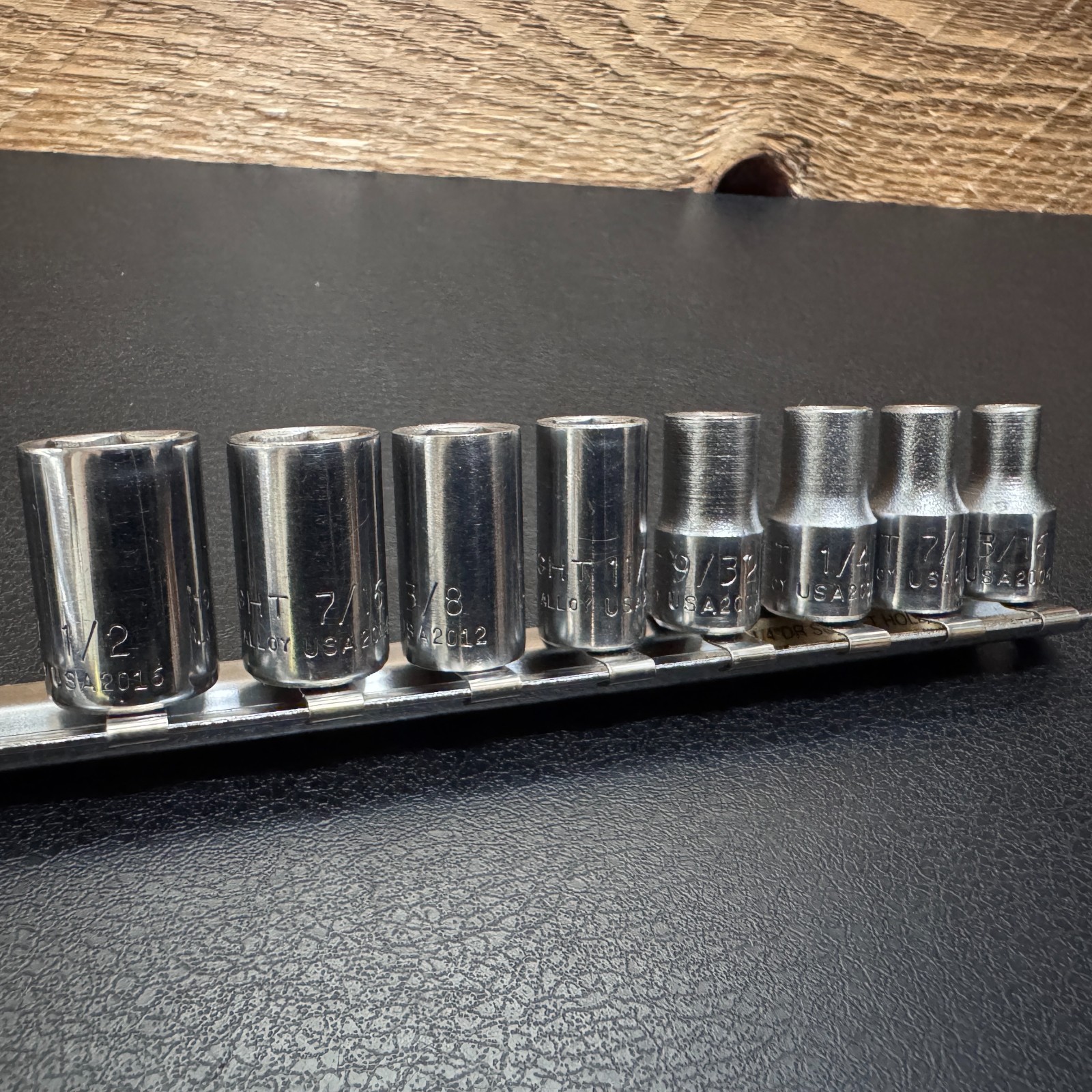 Wright Tool USA 1/4 Drive Socket Set 16pc Ratchet Extension Breaker Bar 6PT 10PT